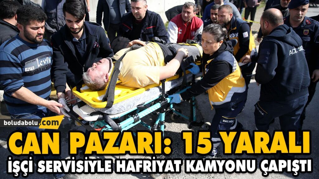 İŞÇİ SERVİSİYLE HAFRİYAT KAMYONU ÇAPIŞTI İŞÇİ SERVİSİYLE HAFRİYAT KAMYONU ÇAPIŞTI