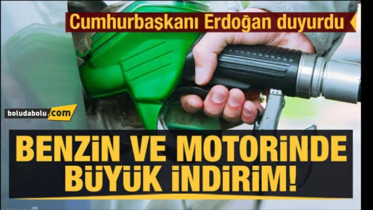 BENZİN VE MOTORİNDE BÜYÜK İNDİRİM