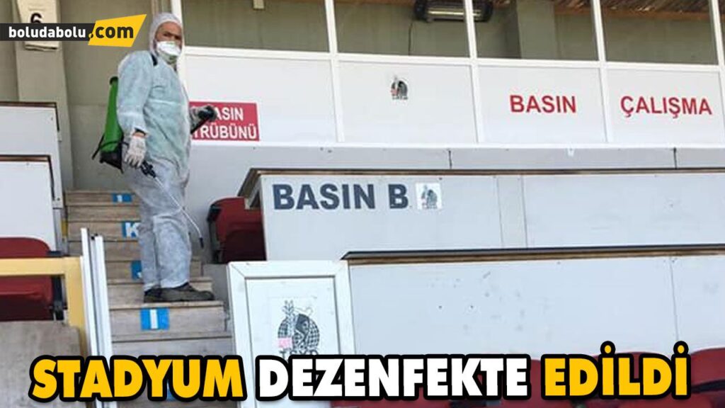 STADYUM DEZENFEKTE EDİLDİ STADYUM DEZENFEKTE EDİLDİ