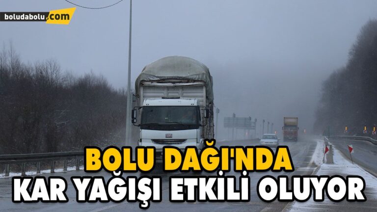 BOLU DAĞI’NDA KAR YAĞIŞI ETKİLİ OLUYOR
