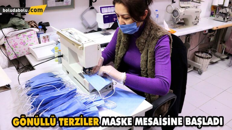 GÖNÜLLÜ TERZİLER MASKE MESAİSİNE BAŞLADI