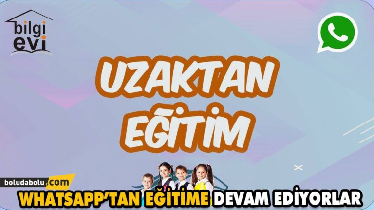 WHATSAPP’TAN EĞİTİME DEVAM EDİYORLAR
