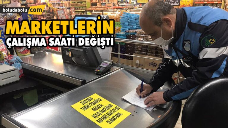 MARKETLERİN ÇALIŞMA SAATLERİNE DÜZENLEME GETİRİLDİ