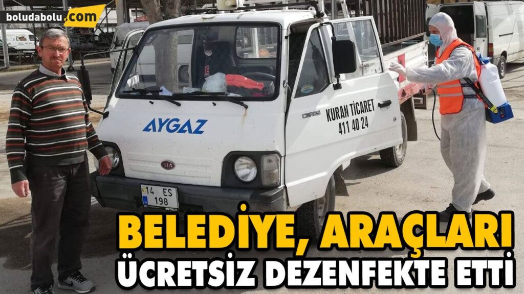 BELEDİYE, ARAÇLARI ÜCRETSİZ DEZENFEKTE ETTİ BELEDİYE, ARAÇLARI ÜCRETSİZ DEZENFEKTE ETTİ