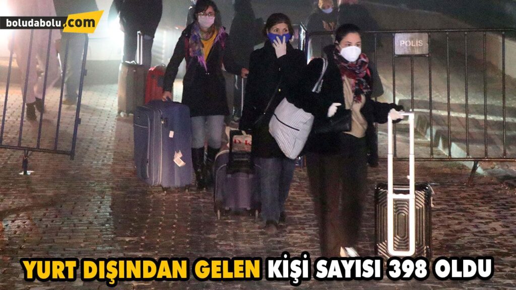 YURT DIŞINDAN GELEN KİŞİ SAYISI 368 OLDU YURT DIŞINDAN GELEN KİŞİ SAYISI 368 OLDU