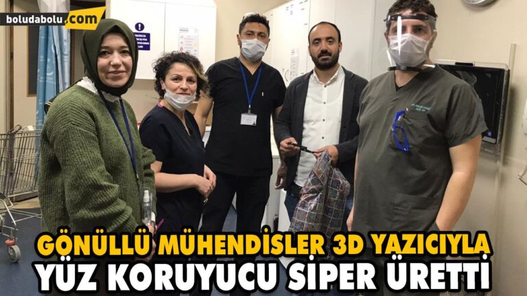 GÖNÜLLÜ MÜHENDİSLER 3D YAZICIYLA YÜZ KORUYUCU SİPER ÜRETTİ