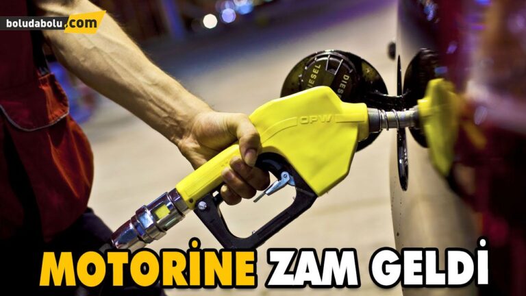 MOTORİNE ZAM GELDİ