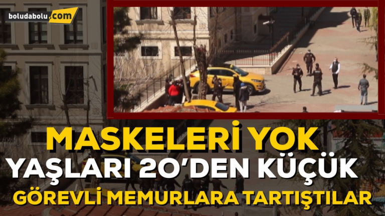 İZZET BAYSAL CADDESİNDE 20 YAŞINDAN KÜÇÜK İKİ GENÇ İLE GÖREVLİ MEMURLAR TARTIŞTI