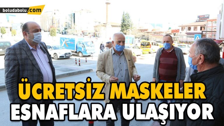 ÜCRETSİZ MASKELER ESNAFLARA ULAŞIYOR