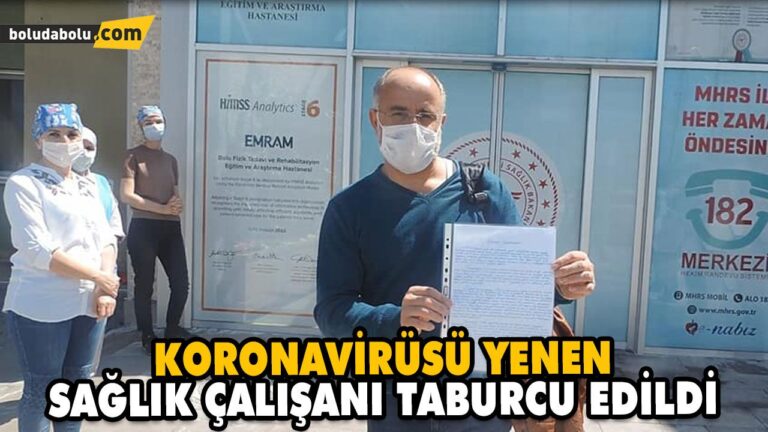KORONAVİRÜSÜ YENEN SAĞLIK MÜDÜRLÜĞÜ PERSONELİ, ALKIŞLARLA TABURCU EDİLDİ