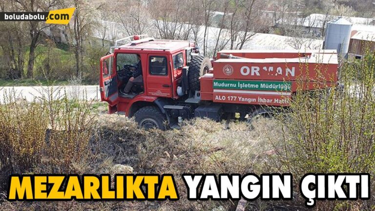 MEZARLIKTA YANGIN ÇIKTI