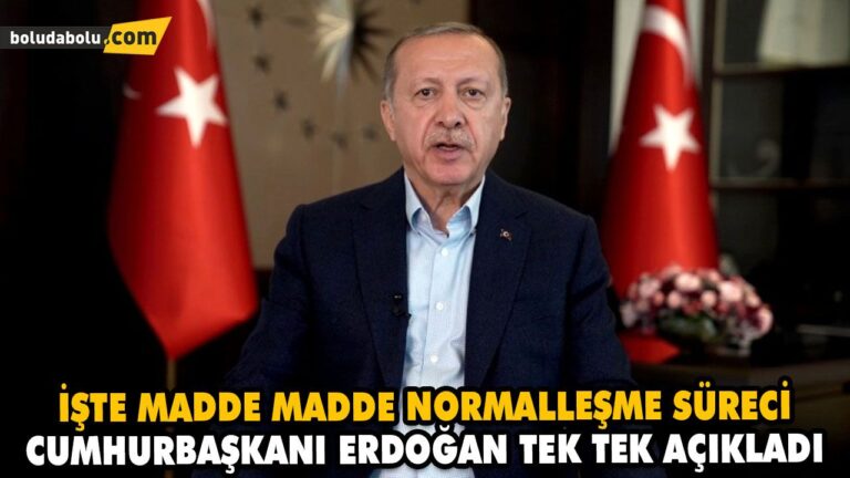 CUMHURBAŞKANI ERDOĞAN TEK TEK AÇIKLADI