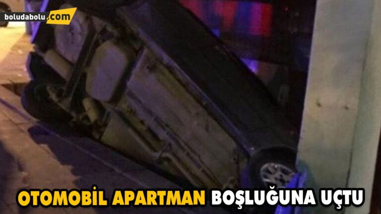 OTOMOBİL APARTMAN BOŞLUĞUNA UÇTU