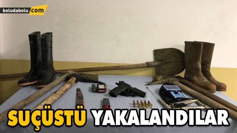 KORUMA ALTINDAKİ ALANDA KAÇAK KAZI YAPAN 4 KİŞİ YAKALANDI