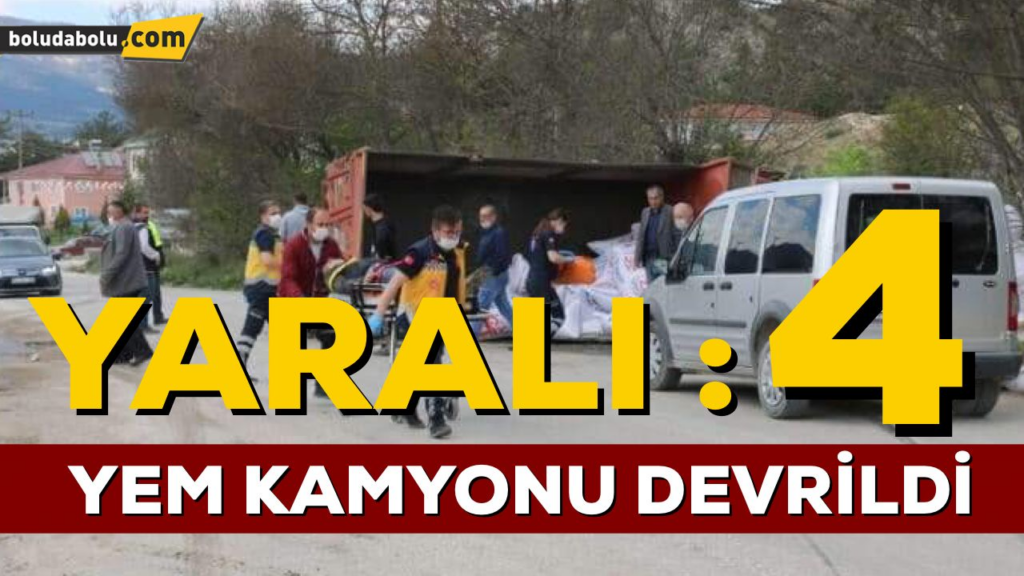 YEM KAMYONU DEVRİLDİ YEM KAMYONU DEVRİLDİ