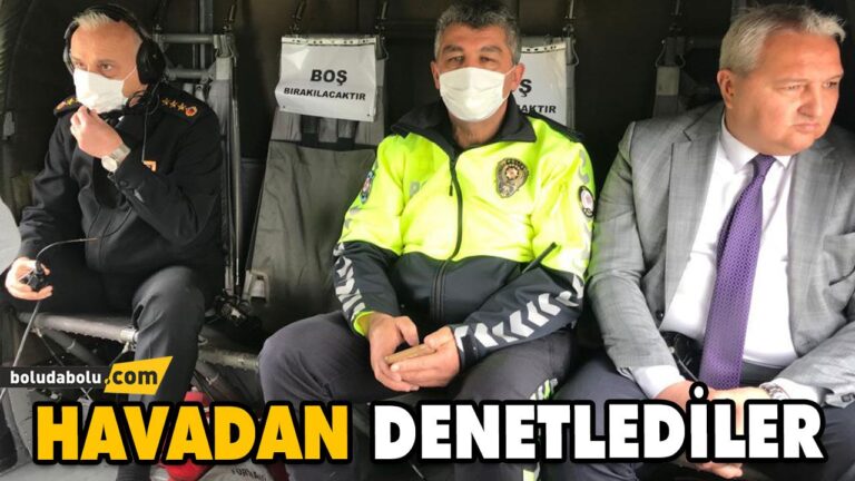 KORONAVİRÜS TEDBİRLERİ VE TRAFİK HELİKOPTERLE DENETLENDİ