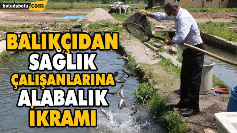 BALIKÇIDAN SAĞLIK ÇALIŞANLARINA ALABALIK İKRAMI
