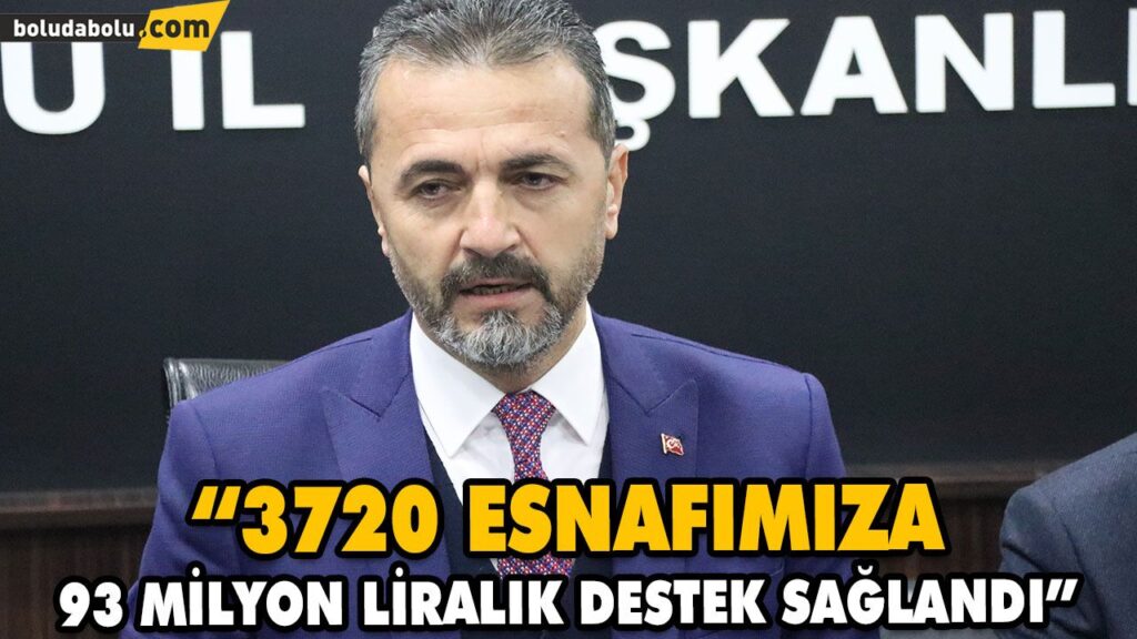 “3720 ESNAFIMIZA 93 MİLYON LİRALIK DESTEK SAĞLANDI” “3720 ESNAFIMIZA 93 MİLYON LİRALIK DESTEK SAĞLANDI”