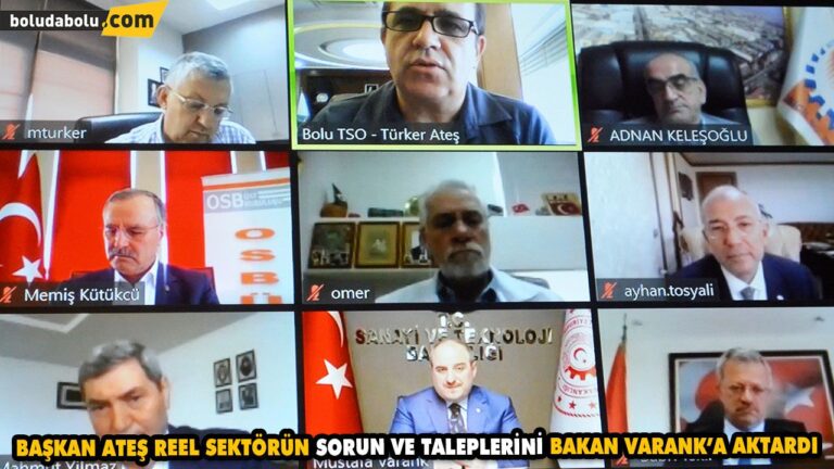 BAŞKAN ATEŞ REEL SEKTÖRÜN SORUN VE TALEPLERİNİ BAKAN VARANK’A AKTARDI