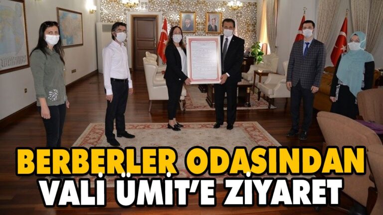 BOLU BERBERLER VE KUAFÖRLER ESNAF VE SANATKÂRLAR ODASINDAN VALİ ÜMİT’E ZİYARET