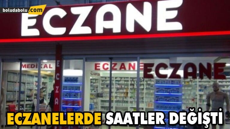 ECZANELERDE SAATLER DEĞİŞTİ