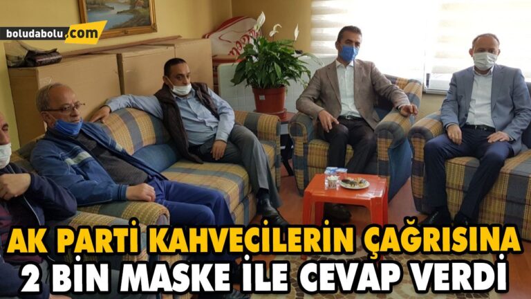 AK PARTİ KAHVECİLERİN ÇAĞRISINA 2 BİN MASKE İLE CEVAP VERDİ