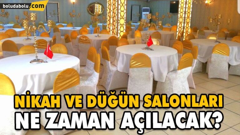 Nikah salonları 15 Haziran’dan, düğün salonları ise 1 Temmuz’dan itibaren hizmet vermeye başlayacak