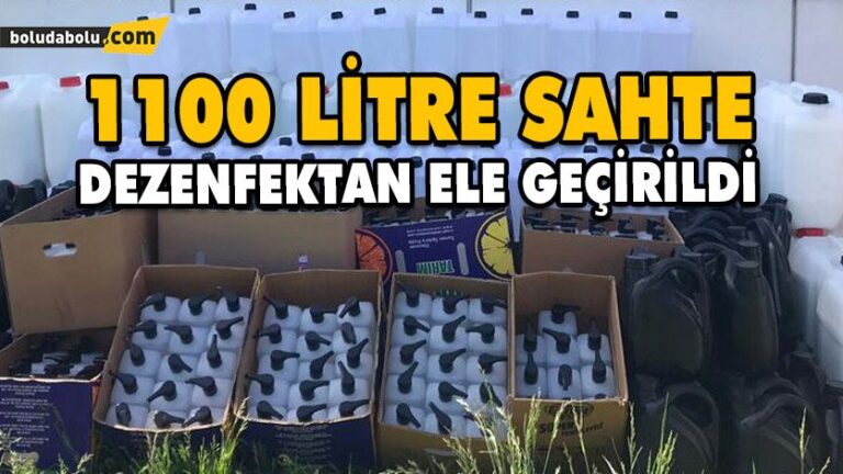 1100 litre sahte dezenfektan ele geçirildi