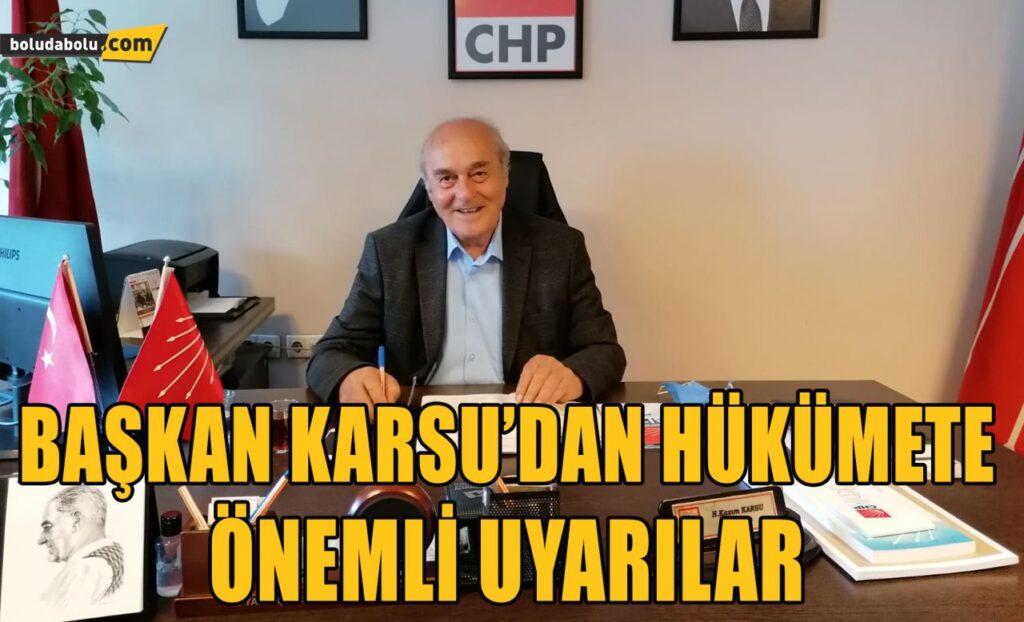Başkan Karsu’dan hükümete önemli uyarılar Başkan Karsu’dan hükümete önemli uyarılar