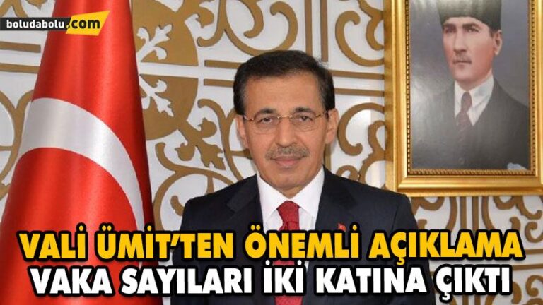 VALİ ÜMİT’TEN ÖNEMLİ AÇIKLAMA