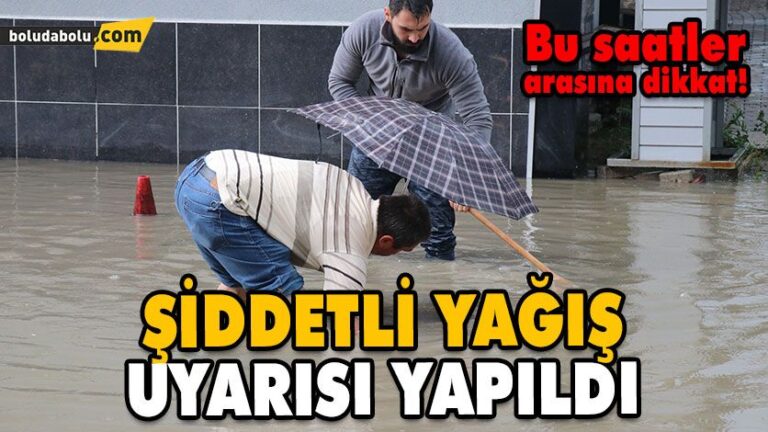 Şiddetli Yağış Uyarısı Yapıldı