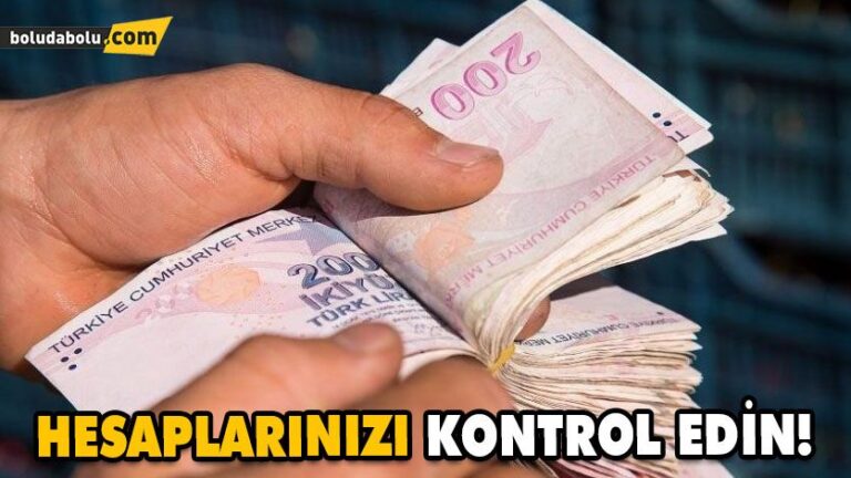 Bugün hesaplara yatmaya başlıyor!