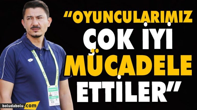 “Oyuncularımız çok iyi mücadele ettiler”