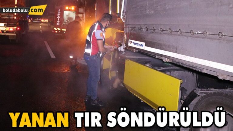 Yanan Tır Söndürüldü