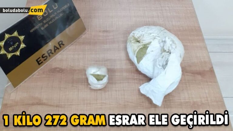 1 Kilo 272 Gram Esrar Ele Geçirildi