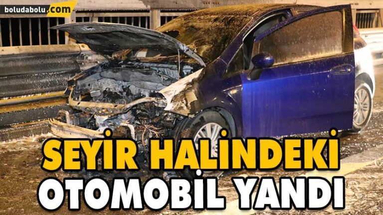 Seyir halindeki otomobil yandı