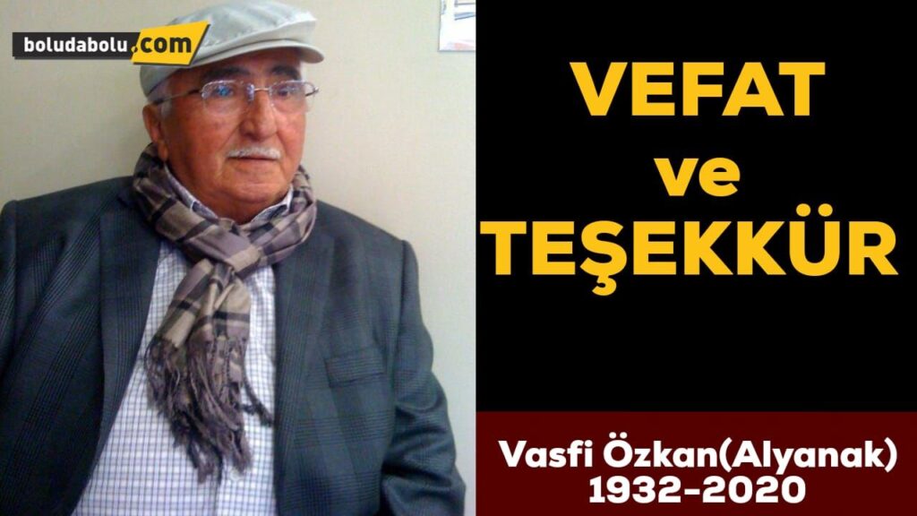 Vefat ve Teşekkür İlanı Vefat ve Teşekkür İlanı