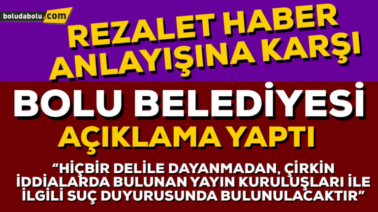 Rezalet habere  belediyeden jet yanıt