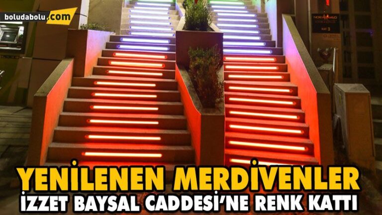YENİLENEN MERDİVENLER İZZET BAYSAL CADDESİ’NE RENK KATTI
