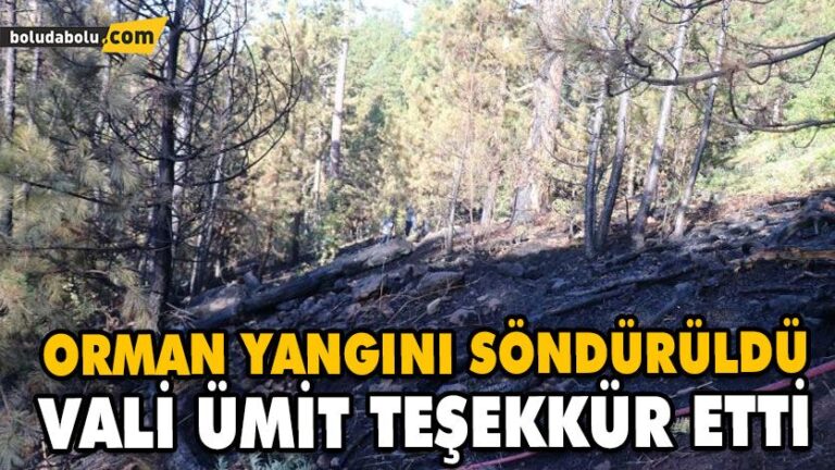 ORMAN YANGINI SÖNDÜRÜLDÜ