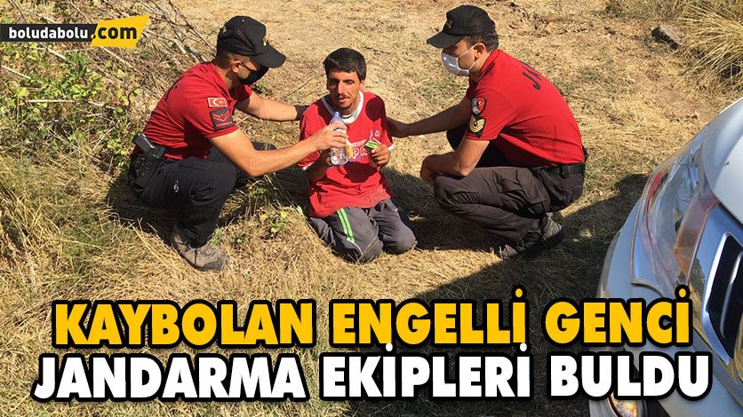 KAYBOLAN ENGELLİ GENCİ JANDARMA EKİPLERİ BULDU KAYBOLAN ENGELLİ GENCİ JANDARMA EKİPLERİ BULDU