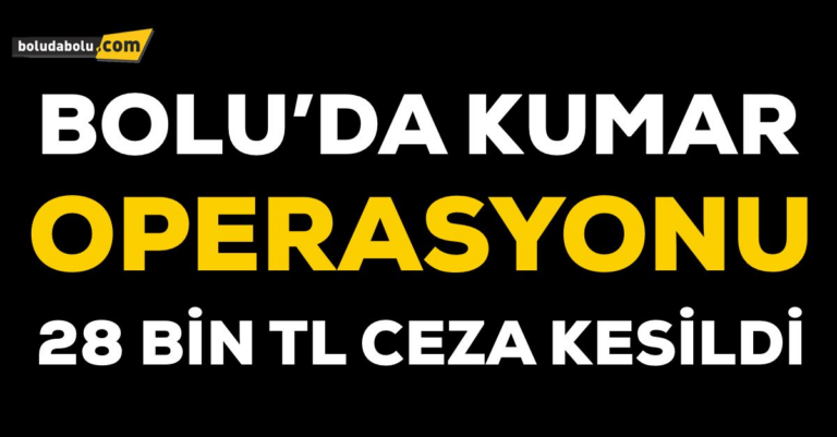 Bolu’da kumar oynayan 7 kişiye 28 bin lira ceza