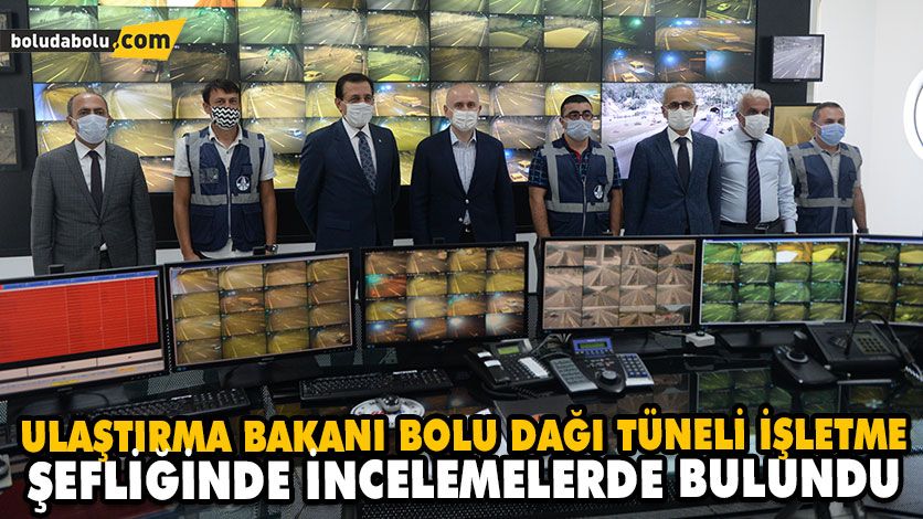ULAŞTIRMA BAKANI BOLU DAĞI TÜNELİ İŞLETME ŞEFLİĞİNDE İNCELEMELERDE BULUNDU ULAŞTIRMA BAKANI BOLU DAĞI TÜNELİ İŞLETME ŞEFLİĞİNDE İNCELEMELERDE BULUNDU