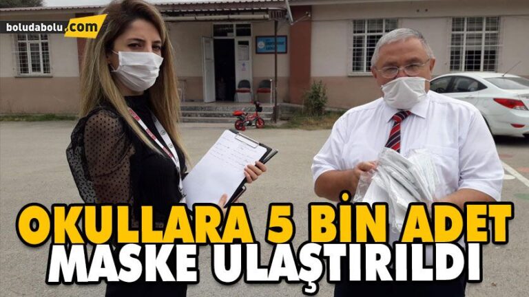 OKULLARA 5 BİN ADET MASKE ULAŞTIRILDI