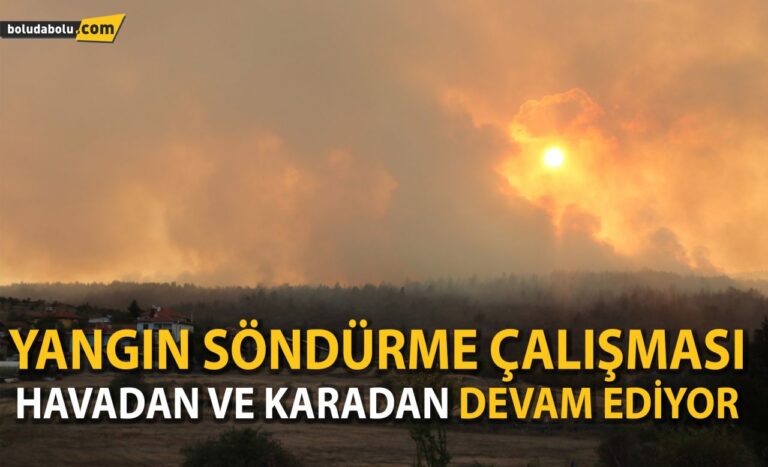 Bolu’da yangın 40 hektarlık alanda etkili oluyor