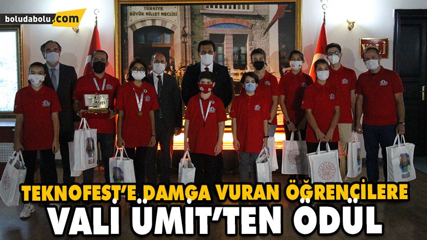 TEKNOFEST’E DAMGA VURAN ÖĞRENCİLERE VALİ ÜMİT’TEN ÖDÜL TEKNOFEST’E DAMGA VURAN ÖĞRENCİLERE VALİ ÜMİT’TEN ÖDÜL
