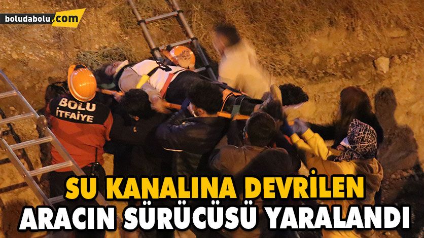 SU KANALINA DEVRİLEN HAFİF TİCARİ ARACIN SÜRÜCÜSÜ YARALANDI SU KANALINA DEVRİLEN HAFİF TİCARİ ARACIN SÜRÜCÜSÜ YARALANDI
