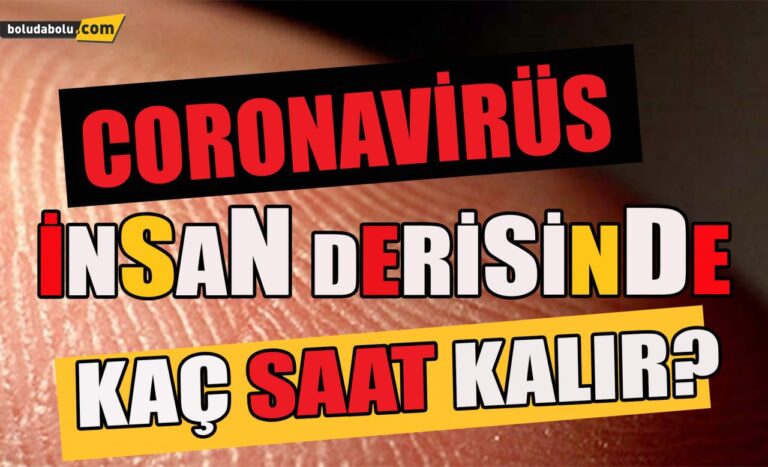 Coronavirüs insan derisinde kaç saat kalır?