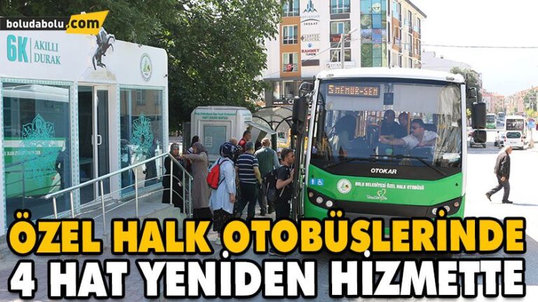 ÖZEL HALK OTOBÜSLERİNDE 4 HAT YENİDEN HİZMETTE