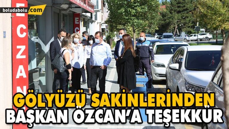 GÖLYÜZÜ SAKİNLERİNDEN BAŞKAN ÖZCAN’A TEŞEKKÜR